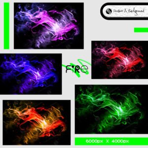 10 Colourful Fire Texture Pack