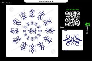 Blue Blossom ✦ Modern Radial Symmetric Decorative Vector Design