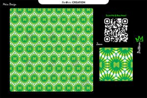 FloraPop Pattern ✦ Seamless Green Geometric Vector