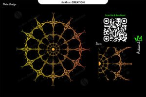 Radiant Orbit ✦ Gradient Mandala Style Decorative Vector Artwork