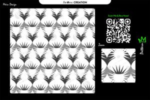 Tropical Crown ✦ Black & White Palm Inspired Abstract Pattern