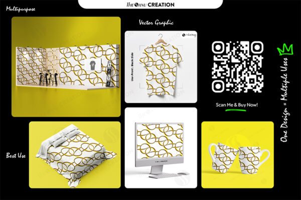 Golden Loops ✦ Elegant Interlocking Ring Pattern Design - Image 2
