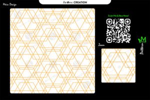 Hexa Line Maze ✦ Elegant Orange Geometric Line Pattern Design