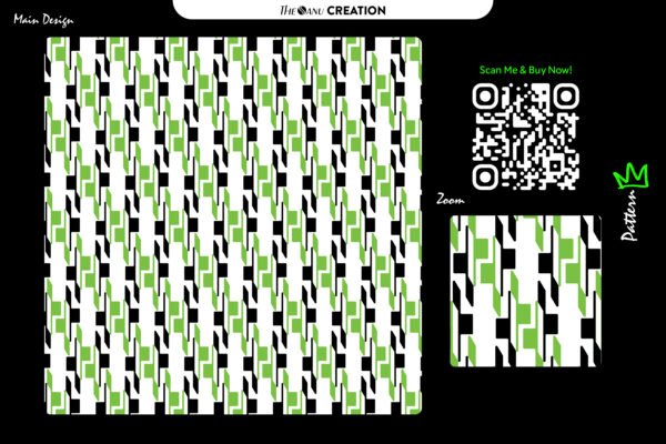 Neo Stripes Abstract Black & Green Linear Block Pattern Design – The ...