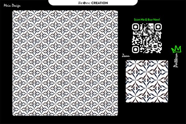 Vintage Tile ✦ Classic Moroccan Blue Floral Pattern Design