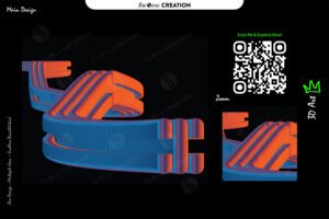 Bend Flow Form – Futuristic 3D Abstract Design in Blue & Orange