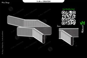 Geometric Ribbon Fold – Minimal Abstract Vector Line Art