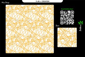 Golden Tangle Line Art Vector Pattern for Fashion, Tech & Decor