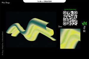 Neon Flow – 3D Abstract Wave Ribbon Vector