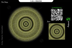 Neon Grid Spiral – Futuristic Mandala Vector Artwork