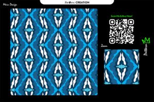Tribal Rhythm Vector Pattern – Blue Seamless Design for Apparel & Decor