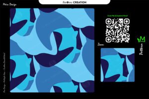 Abstract Blue Wave Pattern – Modern Flowing Design
