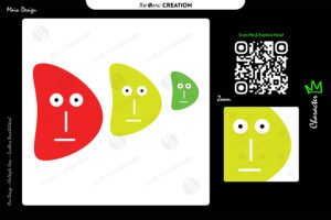 Abstract Character Faces – Colorful Minimal Vector Set