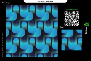 Aqua Blue Rounded Bars Pattern – Sleek Modern Gradient Geometry