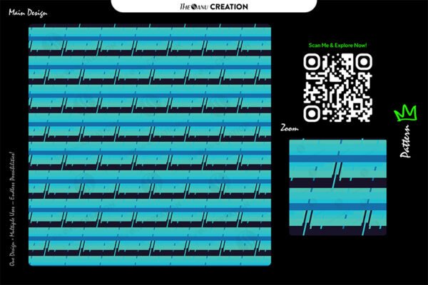 Aqua Grid Shift – Modern Abstract Line Pattern