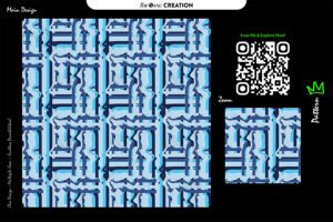 Cool Ice Flow Geometric Pattern – Modern Blue Abstract Vector Design