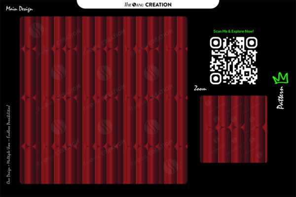 Deep Red Gradient Bars Pattern – Luxury Seamless Geometry