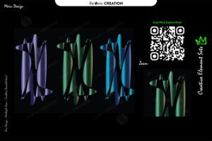 Futuristic Gradient Abstract Elements Set – Creative Digital Assets