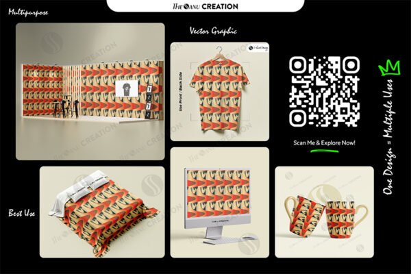 Retro Geometric Gradient Pattern – Bold Modern Design - Image 2