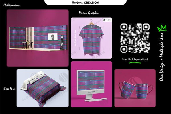Violet Velocity – Futuristic Speed Stripe Pattern - Image 2