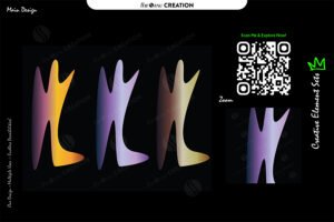 Gradient Abstract Creative Element Set – Modern Fluid Shapes