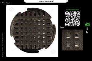 Grated Texture Sphere – 3D Mesh Abstract Vector
