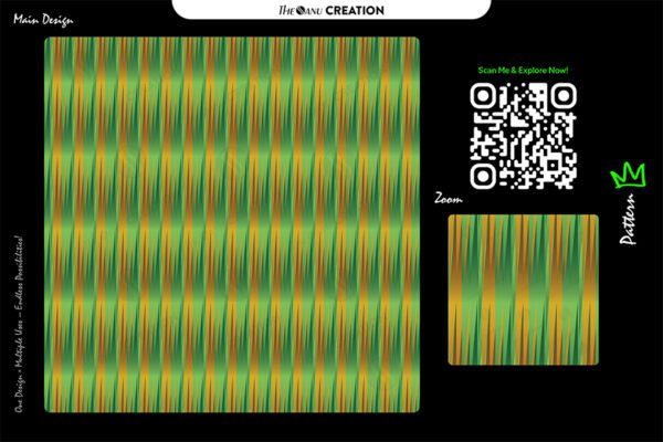 Jungle Pulse – Tropical Gradient Stripe Pattern in Earthy Tones