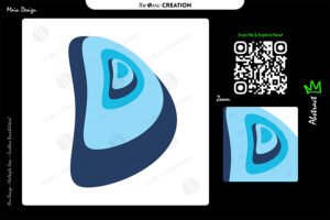 Layered Blue Drop – Minimal Abstract Vector