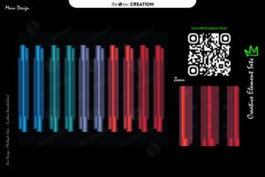 Metallic Luxe Gradient Element Set – Premium Creative Bars