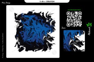 Midnight Abyss – Blue Fluid Abstract Vector Artwork