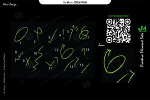 Neon Green Scribble Marker Set – Abstract Expression Toolkit