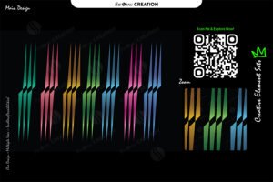 Neon Strikes – Gradient Line Element Set for Dynamic Visual Impact