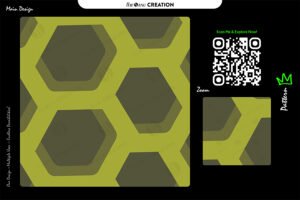 Olive Hexagon Geometric Pattern – Modern Minimalist Vector Design