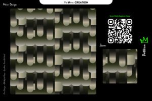 Olive Green & Black Rounded Bars Pattern – Modern Gradient Geometry
