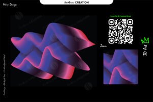 Softwave Gradient Fold – 3D Abstract Fluid Vector
