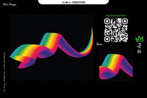 Vibrant Flow Ribbon – 3D Gradient Abstract Vector