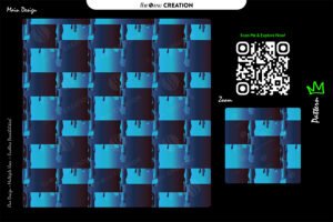 Blue Gradient Checkered Abstract Pattern – Modern Creative Design