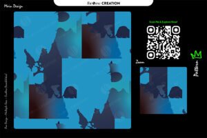 Blue & Navy Gradient Abstract Block Pattern – Modern Creative Design