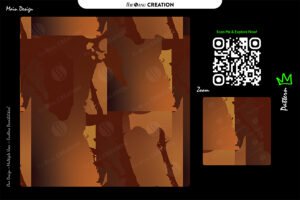 Brown & Orange Gradient Abstract Block Pattern – Rustic Modern Design