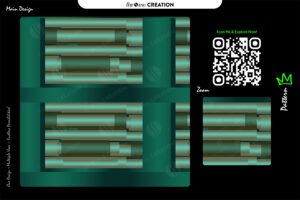 Emerald Gradient Abstract Block Pattern – Futuristic Industrial Design