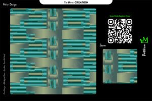 Emerald Industrial Symmetry Pattern – Futuristic Metallic Abstract