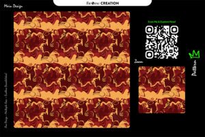 Fiery Swirl Abstract Pattern – Luxury Red & Gold Design