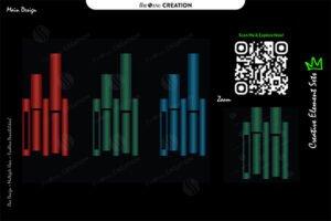 Futuristic Gradient Bar Elements – Modern Creative Element Set