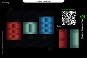 Futuristic Gradient Block Elements Set – Creative Graphics