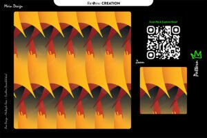 Orange & Red Gradient Flame Pattern – Bold Abstract Creative Design