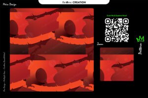 Red Gradient Abstract Flame Pattern – Bold Creative Design