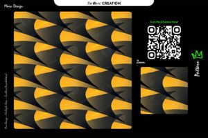 Yellow & Black Gradient Edge Pattern – Futuristic Abstract Design