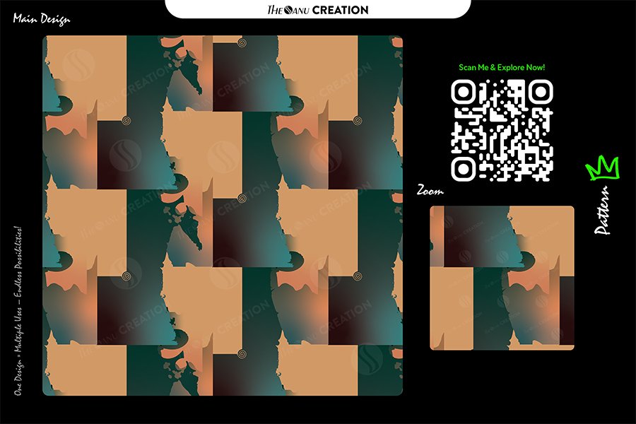 Earthy Beige & Green Gradient Pattern – Modern Abstract Design