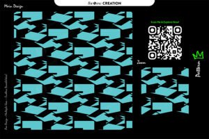 Aqua Edge Geometry – Premium Vector Pattern