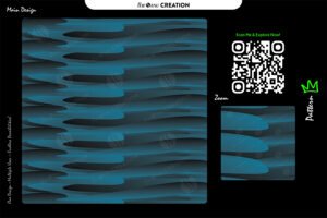 Aqua Nightwave Flow Pattern – Premium Vector Design